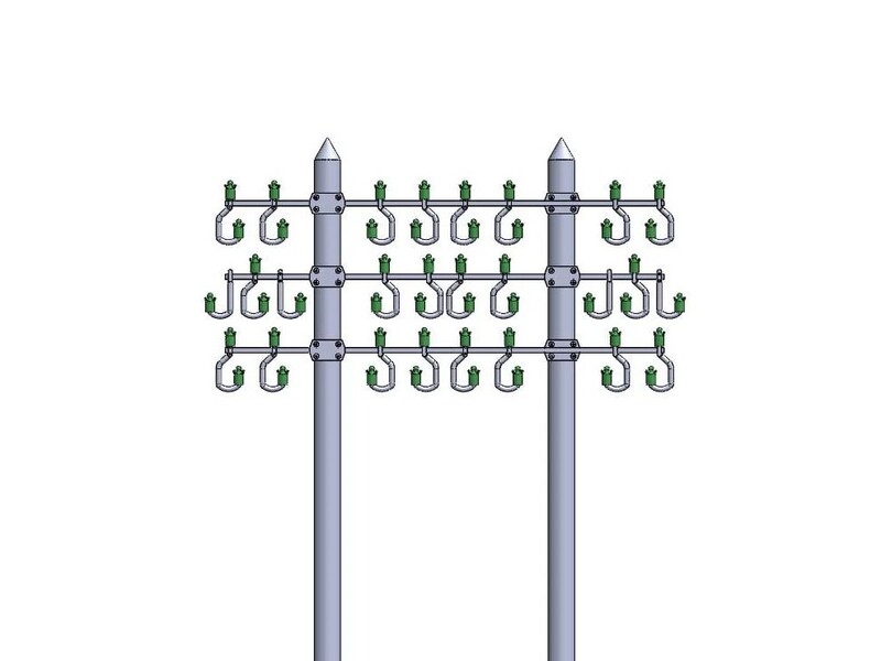 Poteaux télégraphiques pour grandes lignes