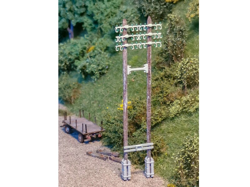 Lot De 6 Poteaux Télégraphiques Miniatures – Échelle 1:100 / 1:87 – Pour Trains, Maisons De Poupées Et Maquettes