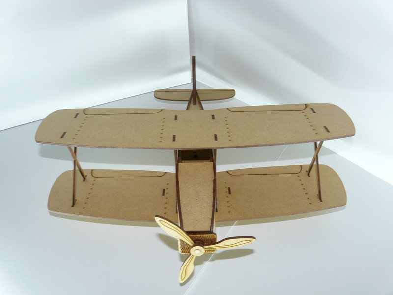 MAQUETTE EN BOIS AVION BIPLAN SPAD SX - Ma Maquette A Moi