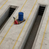 Grande fosse de visite béton