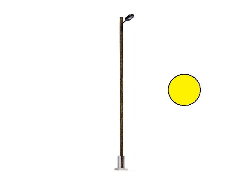 Grand lampadaire LED mat en bois, lampe carrée noire, éclairage jaune