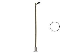 Lampadaire LED mat en bois, lampe caarré noire, éclairage blanc