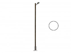 Lampadaire LED mat en bois, lampe ovale gris, éclairage blanc