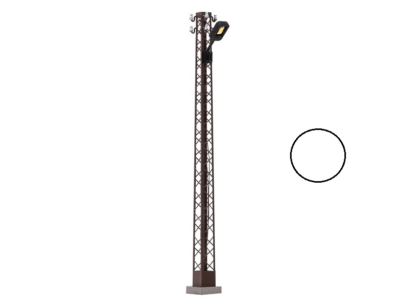 Lampadaire LED en treillis rouillé, lampe carré noire, éclairage blanc