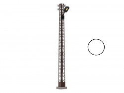Lampadaire LED en treillis rouillé, lampe carré noire, éclairage blanc