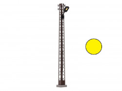 Lampadaire LED en treillis rouillé, lampe carré noire, éclairage jaune
