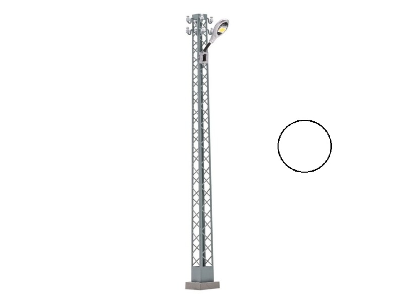 Lampadaire LED en treillis, lampe gris ovale, éclairage blanc