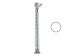 Lampadaire LED en treillis, lampe gris ovale, éclairage blanc