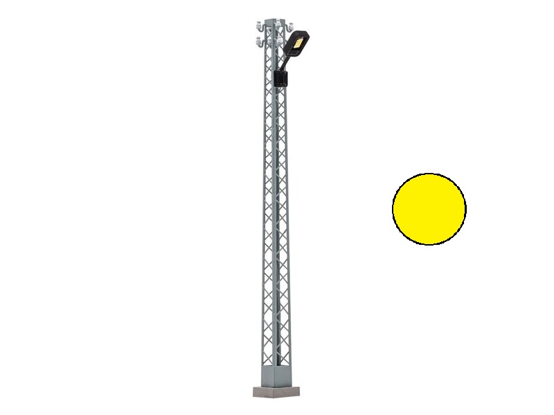 Lampadaire LED en treillis, lampe carré noire, éclairage jaune