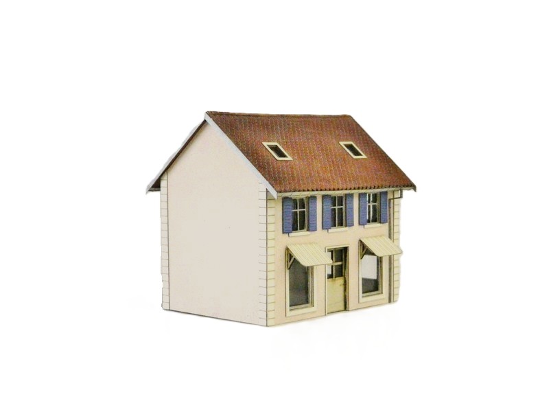 Kit De 7 Commerces Urbains En Papier Pour Diorama 1/43 - Pâtisserie, Librairie, Garage, Etc.
