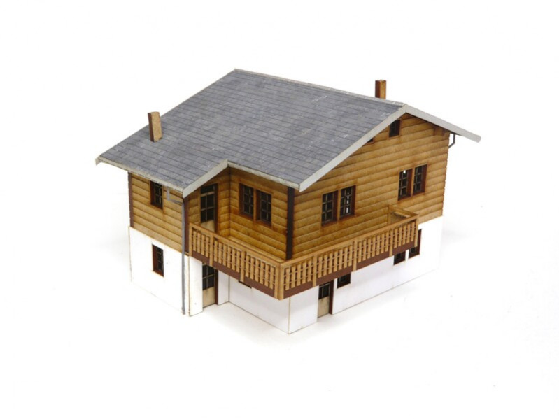 BOIS MODELISME, Chalet de montagne, chalet modelisme, chalet tourisme, chalet miniature, Modélisme HO, chalet 87,6