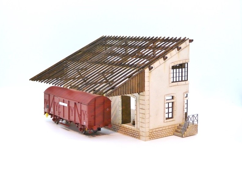 Halle HO, halle marchandises plm, halle marchandise plm ho, halle marchandise ho, halle marchandises, maquette halle, halle pour train, halle 187, 1