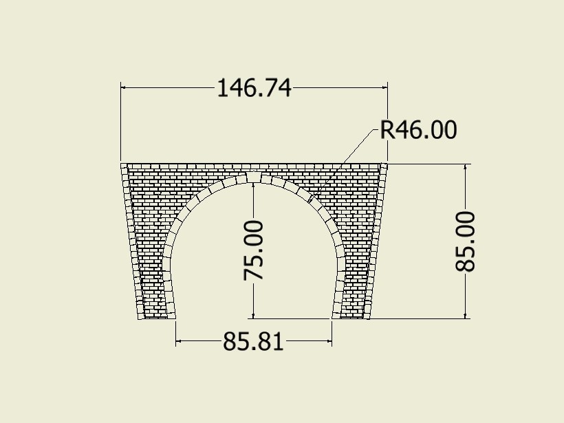 Entrée Tunnel pour 2 voies HO 1/87 | Modélisme Ferroviaire - BOIS MODÉLISME