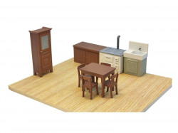 Aménagement intérieur - Ancienne cuisine - O 1/43 ème