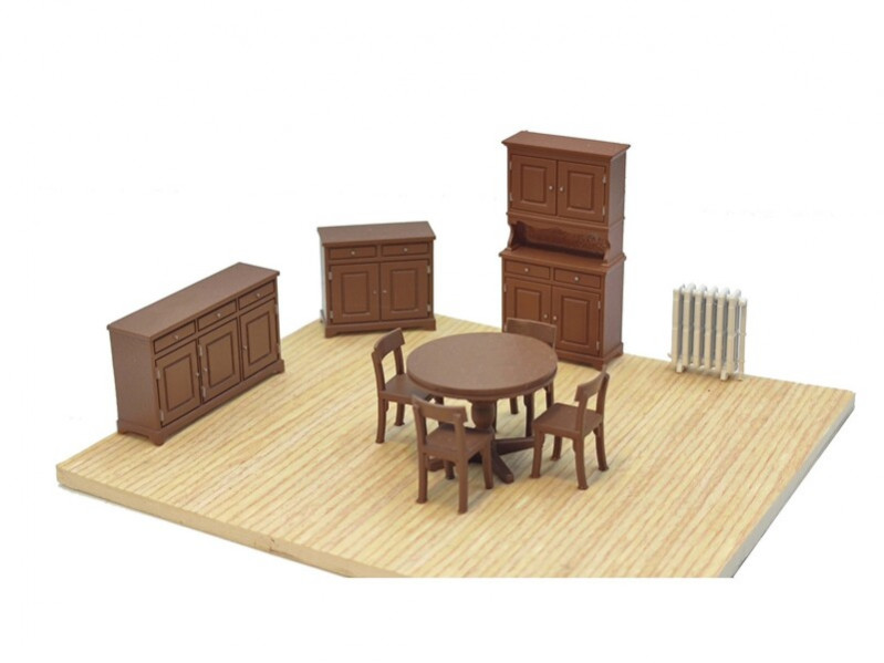 Aménagement intérieur - Ancienne salle à manger - O 1/43 ème