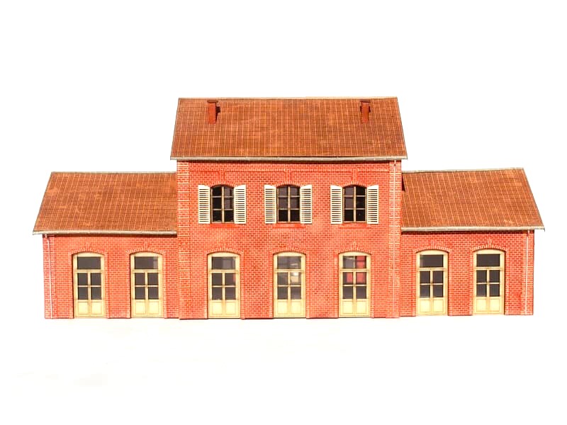Evemodel LQS62 3pcs Ho 1/87 Chemin de Fer Miniature de Stable Modèle Ferroviaire Lampe d'Horloge Plate-Forme Ho 1:87 Lumière Gare