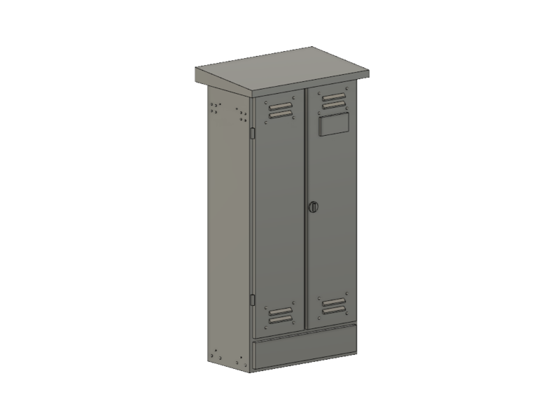 Armoire électrique double porte - N 1/160 ème