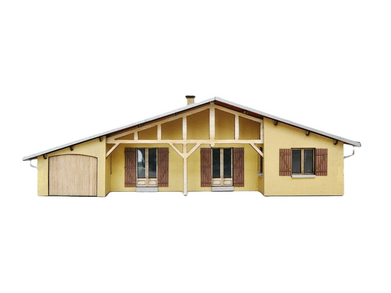 Maquette 10 : maison de plain-pied, Lima, Ho (1/87) - Modélisme
