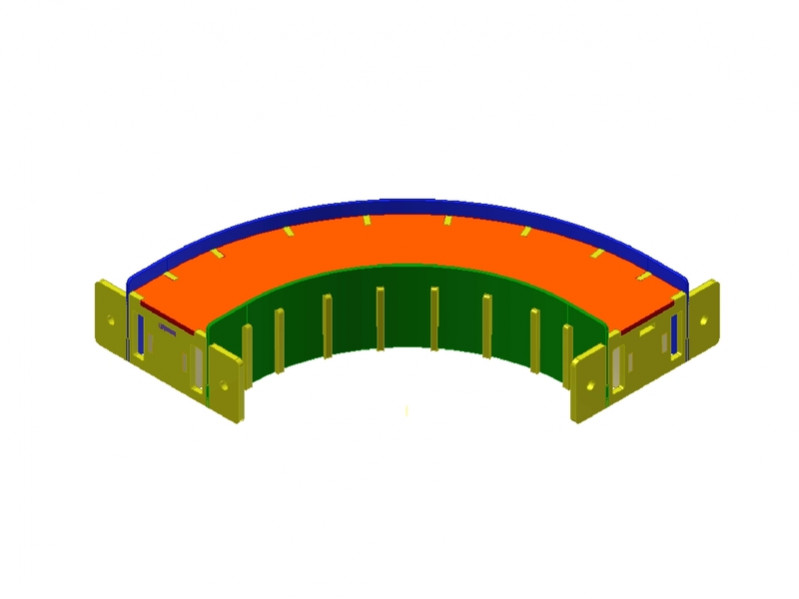 Module de coulisse en courbe - N 1/160 ème