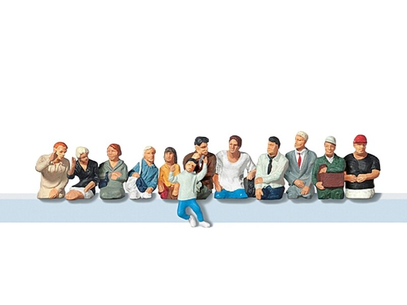 Ensemble de 12 passagers assis