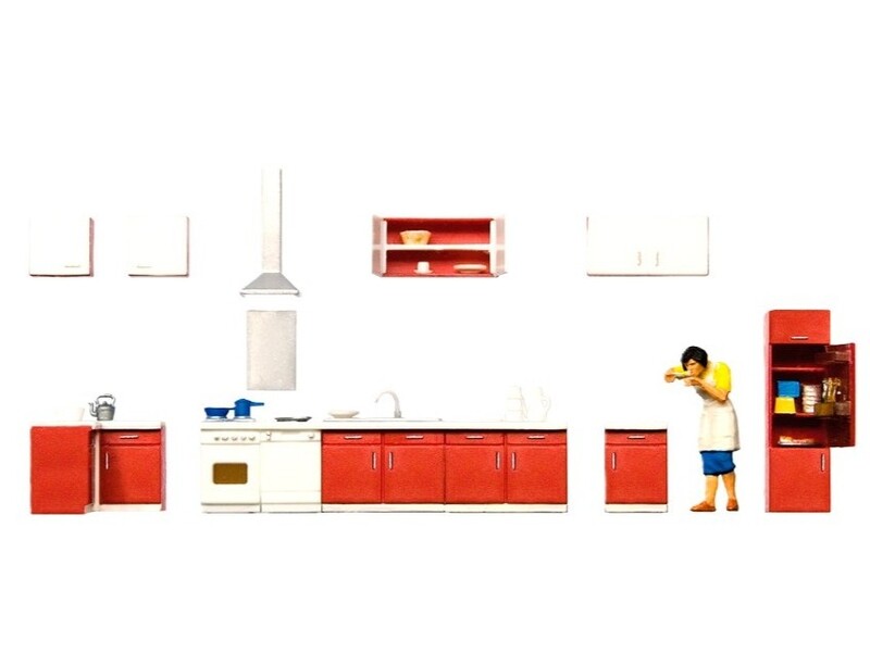 Figurines et de mobilier de cuisine