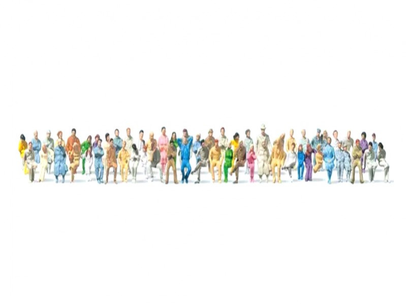 60 personnages assis - N 1/160 ème