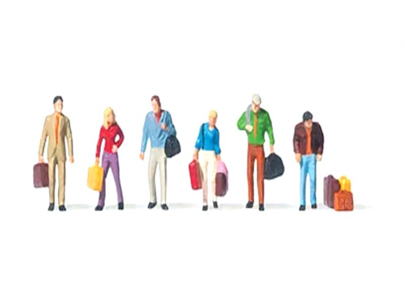 Voyageurs avec bagages - N 1/160 ème