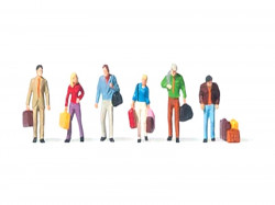 Lot de 6 voyageurs avec bagages