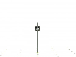 Pancarte passage à niveau « PN 100 » - N 1/160 ème