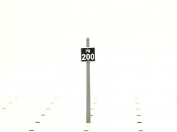Pancarte passage à niveau « PN 200 »