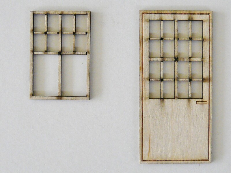 Portes et fenêtres Bois - O 1/43 ème