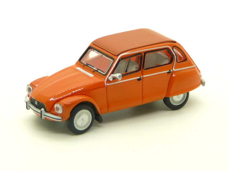 Citroen Dyane Orange Echelle HO 1 87 eme Voiture miniature BOIS MODELISME